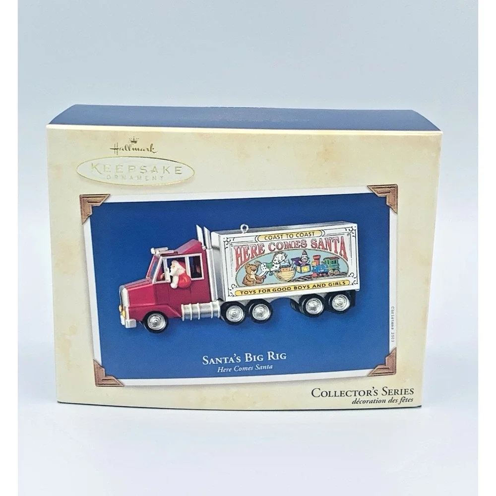 2003 (25th) Santa's Big Rig Here Comes Santa Ornament‎ Hallmark Keepsake New